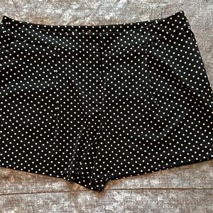 Ann Taylor Black and White Polka Dot High Waist Shorts